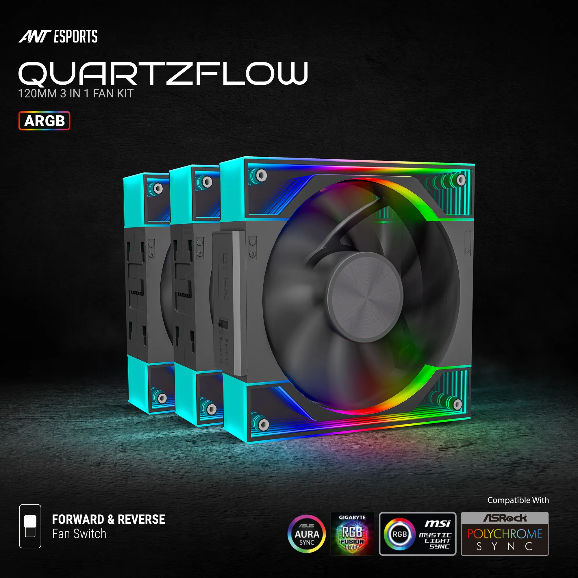 Ant Esports CPU Cooler Liquid Quartzflow ARGB (Open Box) view 2